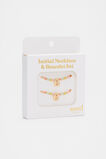 Initial Necklace And Bracelet Set  B  hi-res