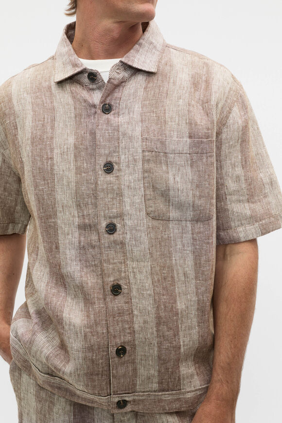 Boxy Linen Shirt  Cocoa  hi-res
