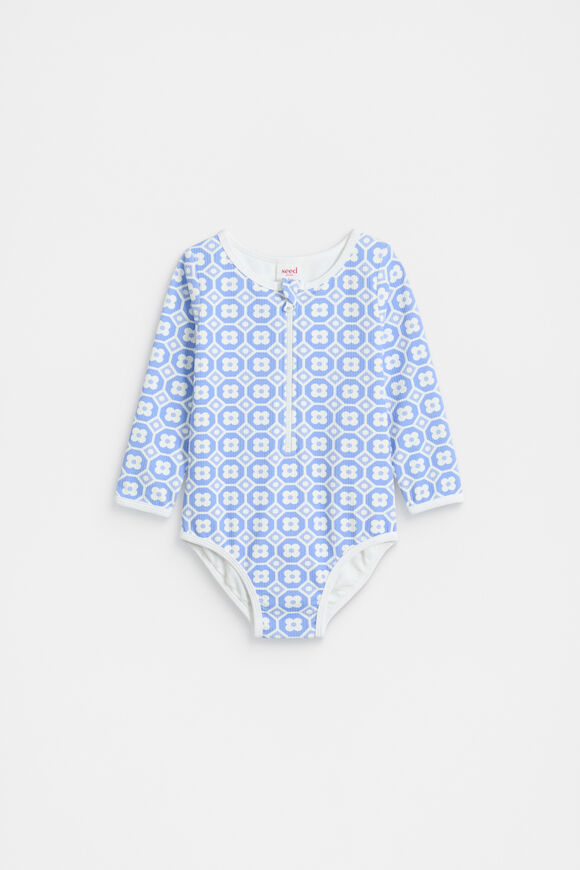 Flower Tile Rashsuit  Luna Blue  hi-res