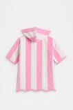 Mini Swim Zip Poncho  Candy Pink Stripe  hi-res