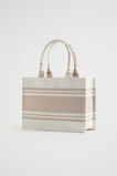 Woven Mini Structured Tote  Champagne Beige  hi-res
