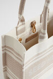 Woven Mini Structured Tote  Champagne Beige  hi-res