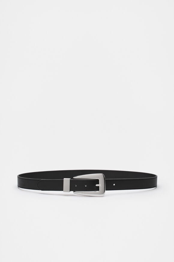 Isla Oversized Buckle Belt  Black Silver  hi-res