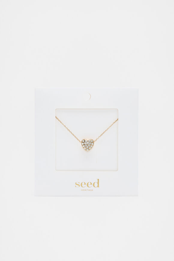Initial Jewel Bubble Necklace  Heart  hi-res