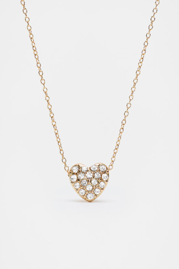 Initial Jewel Bubble Necklace  Heart  hi-res