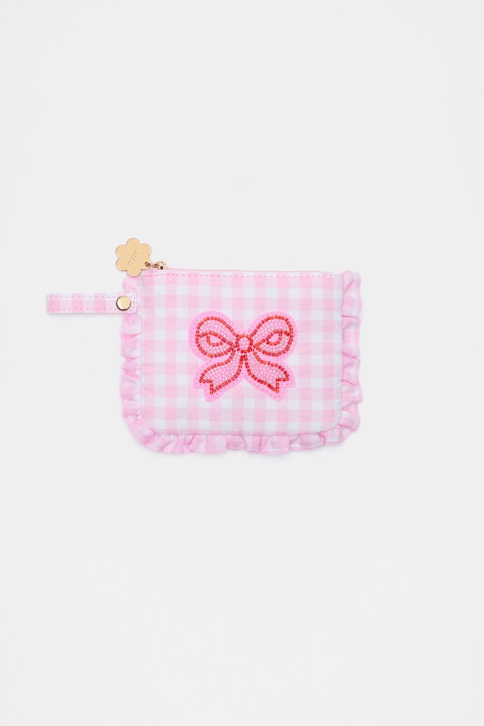 Beaded Initial Purse  Bow
