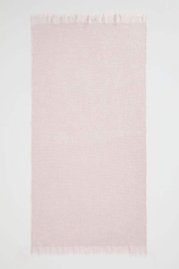 Thea Waffle Bath Towel  Blush  hi-res