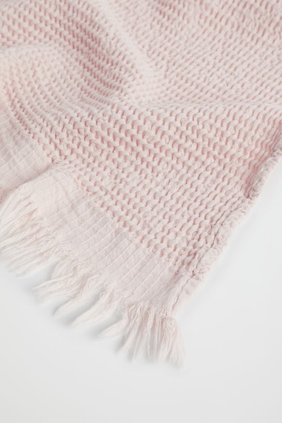 Thea Waffle Bath Towel  Blush  hi-res