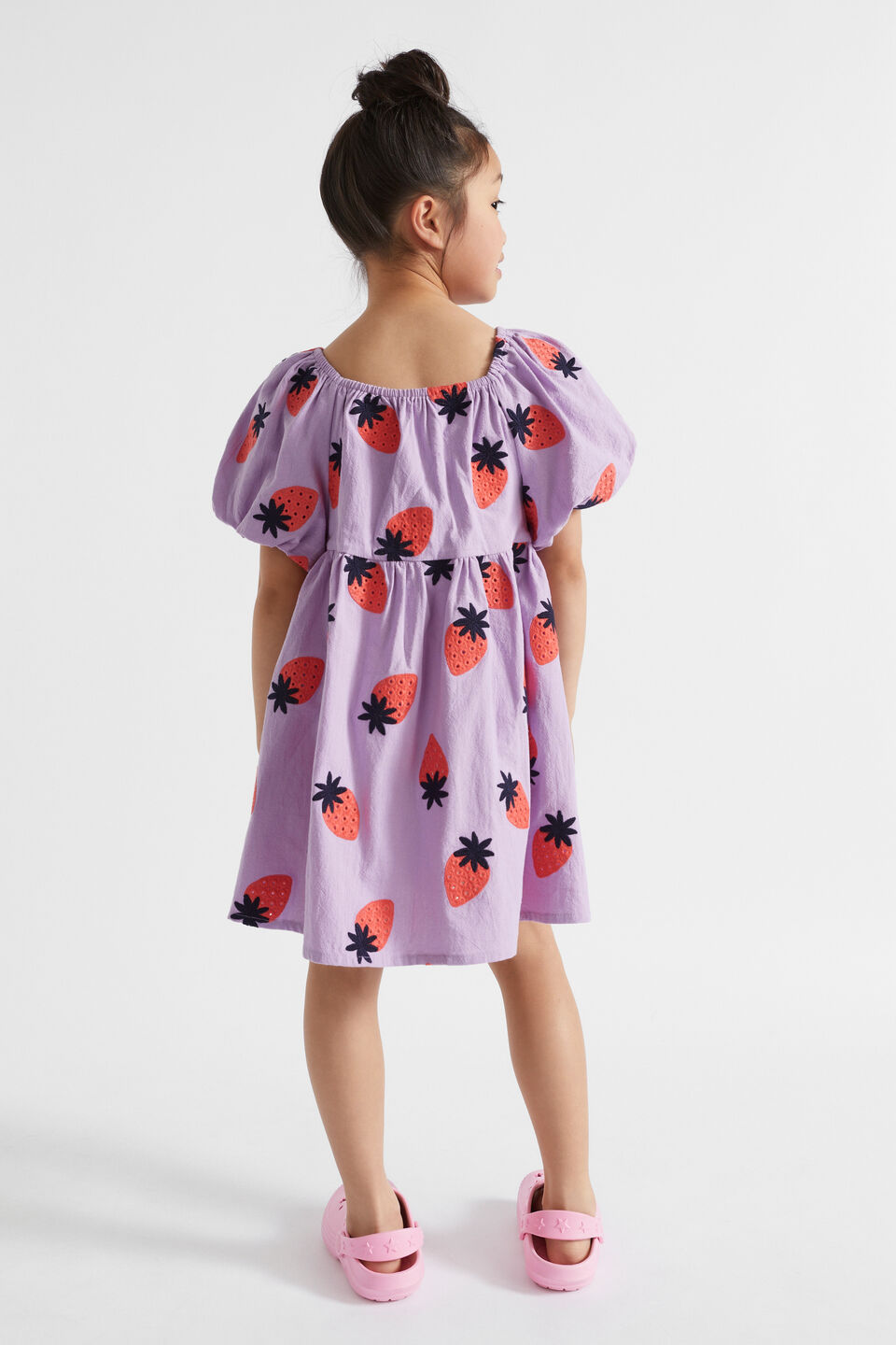 Strawberry Embroidered Dress  Lilac