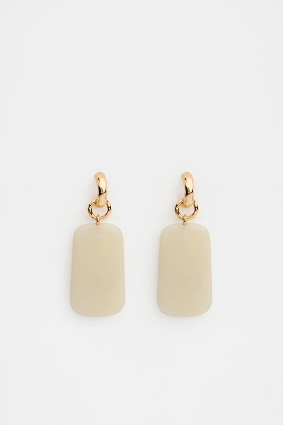 Statement Resin Drop Earring  Shortbread  hi-res