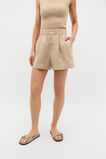 Core Linen Gathered Palazzo Short  Iced Latte  hi-res
