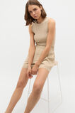Textured Cotton Knit Top  Iced Latte  hi-res