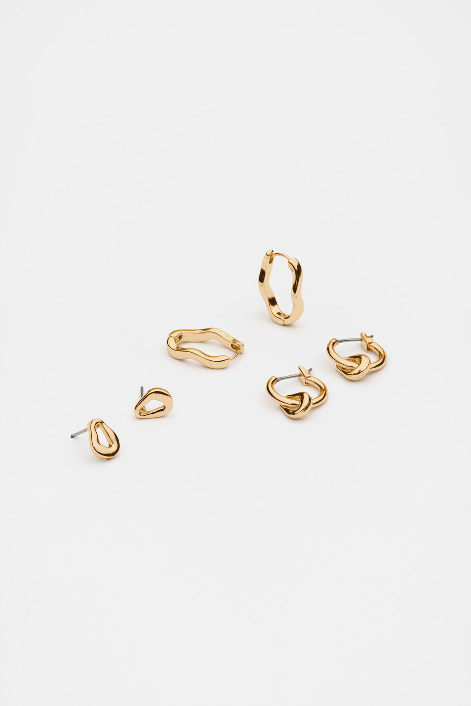 Organic Studs Ear Pack  Gold