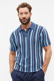 Relaxed Knit Polo  Dusk Blue Multi  hi-res