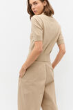 Knit Polo Top  Iced Latte  hi-res