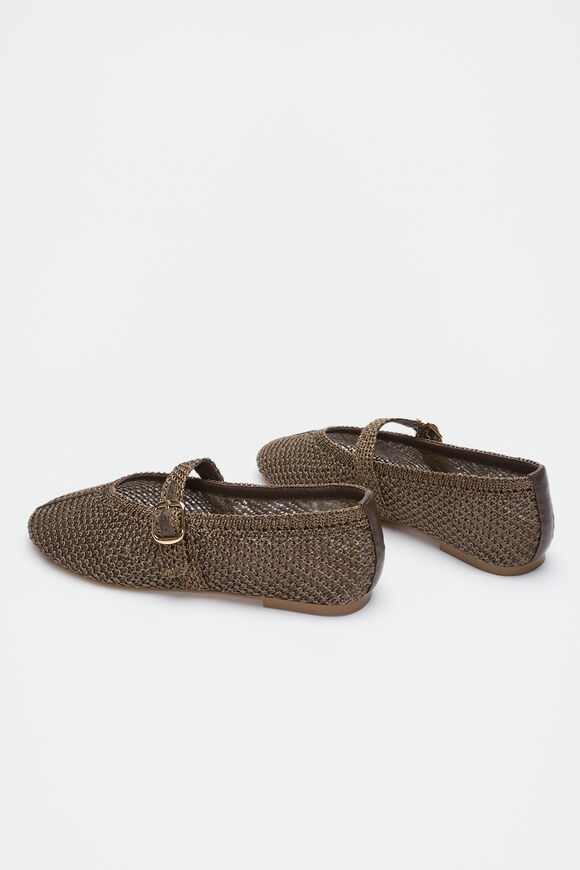 Mara Crochet Ballet Flat  Nutmeg  hi-res