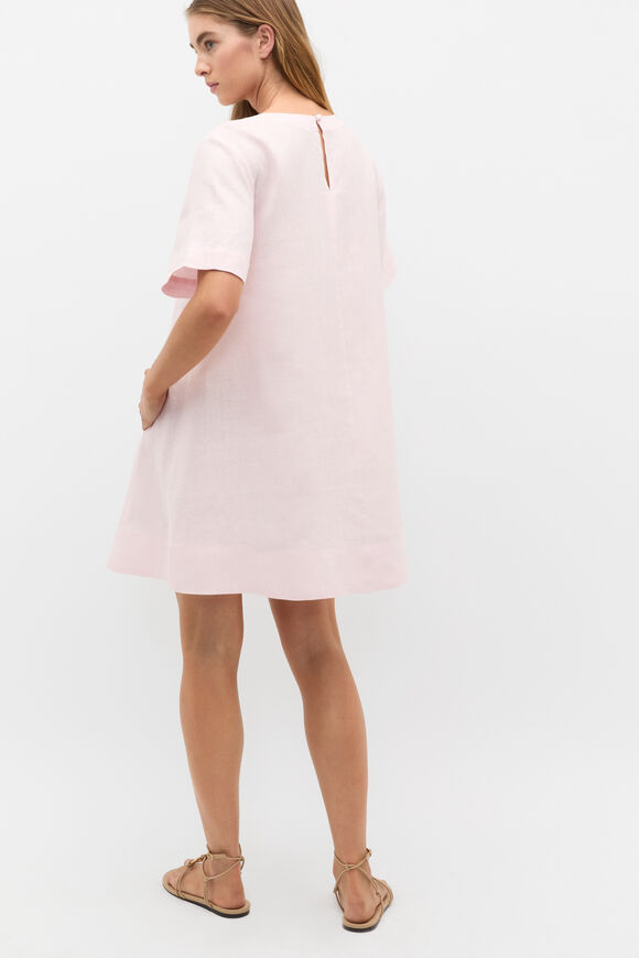 Linen Short Sleeve Mini Dress  Primrose  hi-res