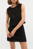 Crochet Knit Skirt  Black  hi-res