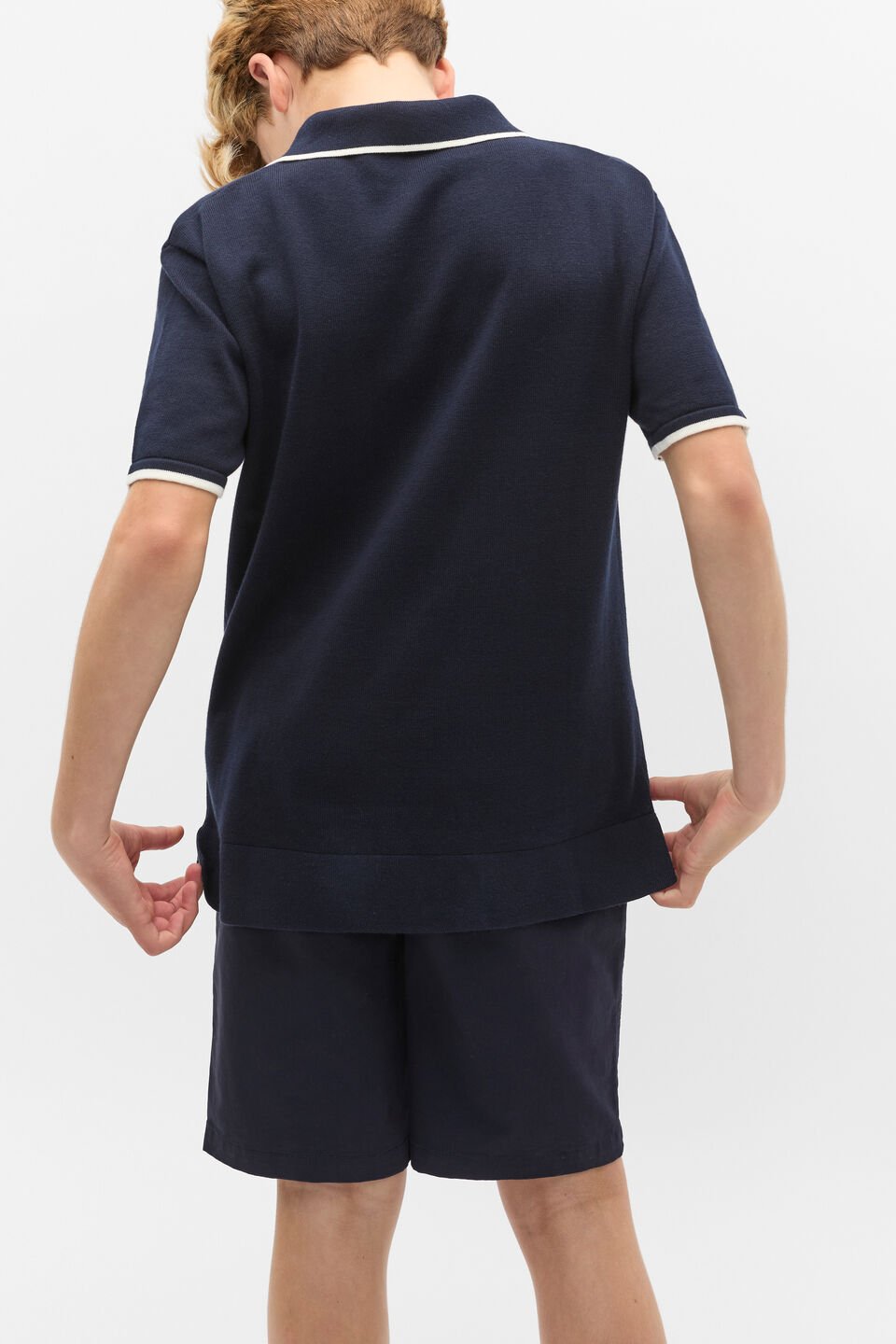 Knit Polo  Midnight Blue