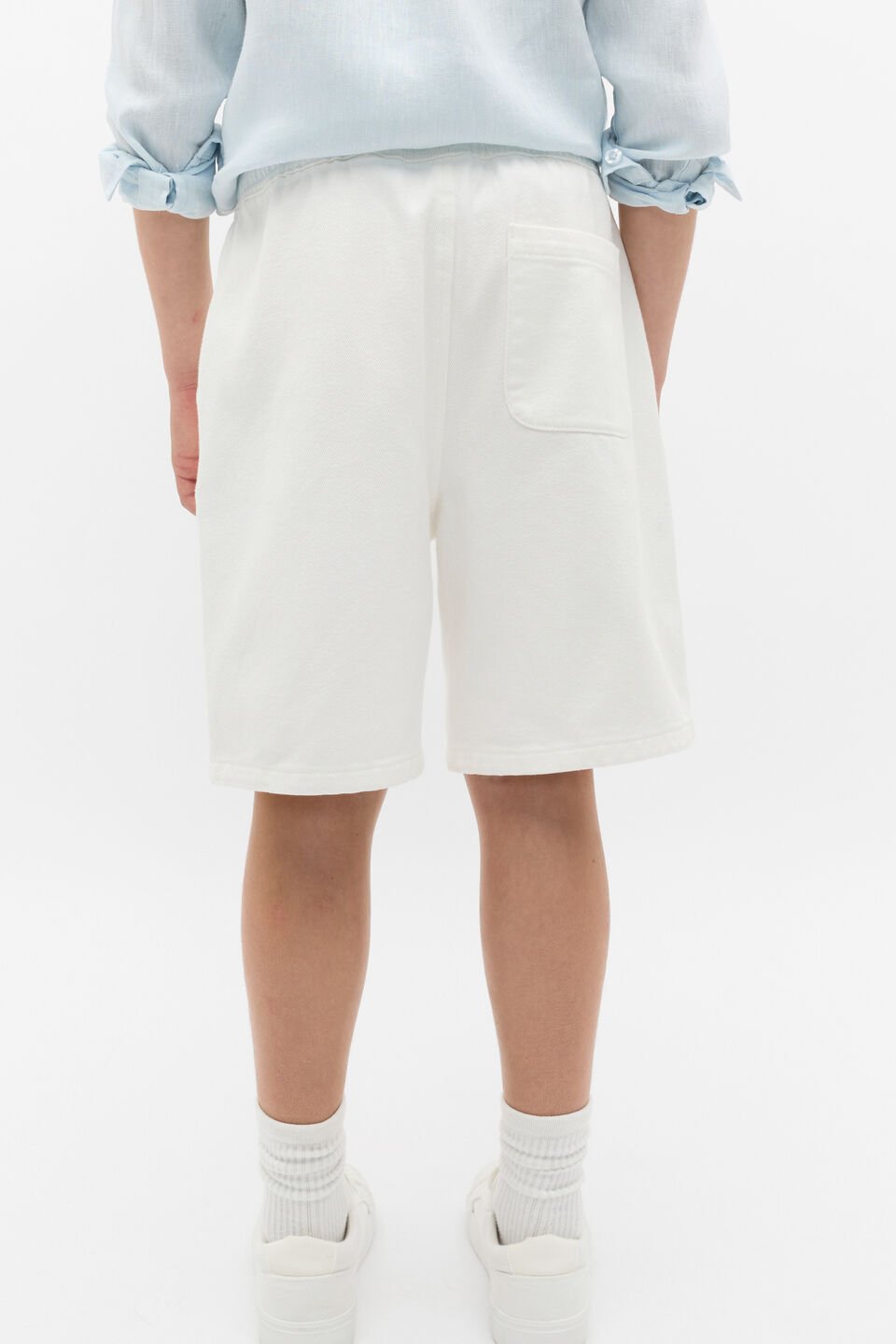 Denim Bermuda Short  Vintage Cream