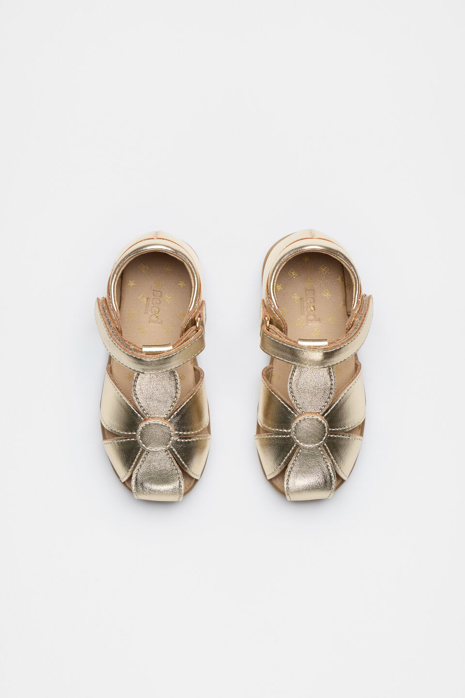 Flower Cage Sandal  Gold