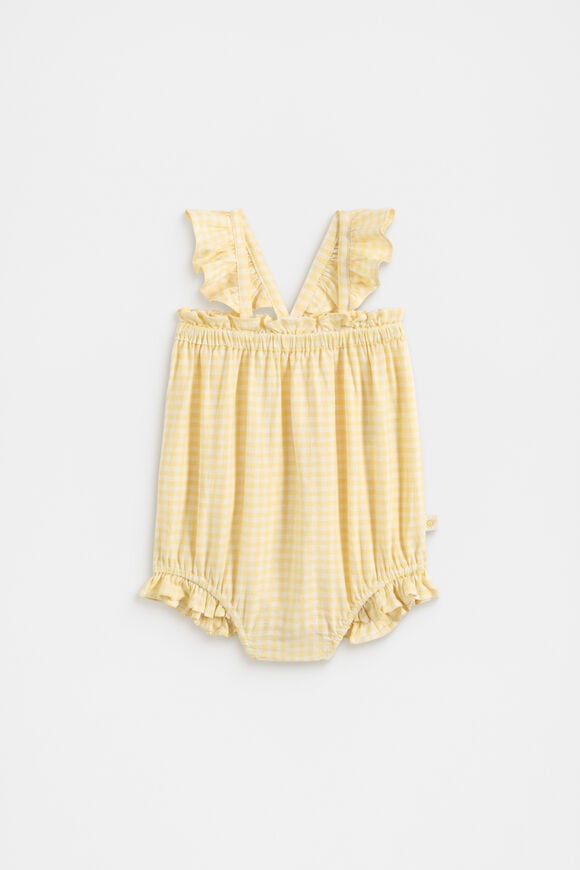 Gingham Frill Romper  Daisy  hi-res
