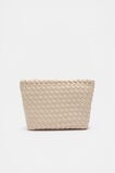 Woven Textured Pouch  Ecru  hi-res