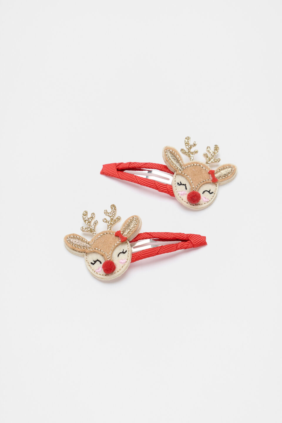 Embroidered Reindeer Snaps  Multi