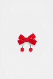 Velvet Cherry Pom Pom Bow  Multi  hi-res