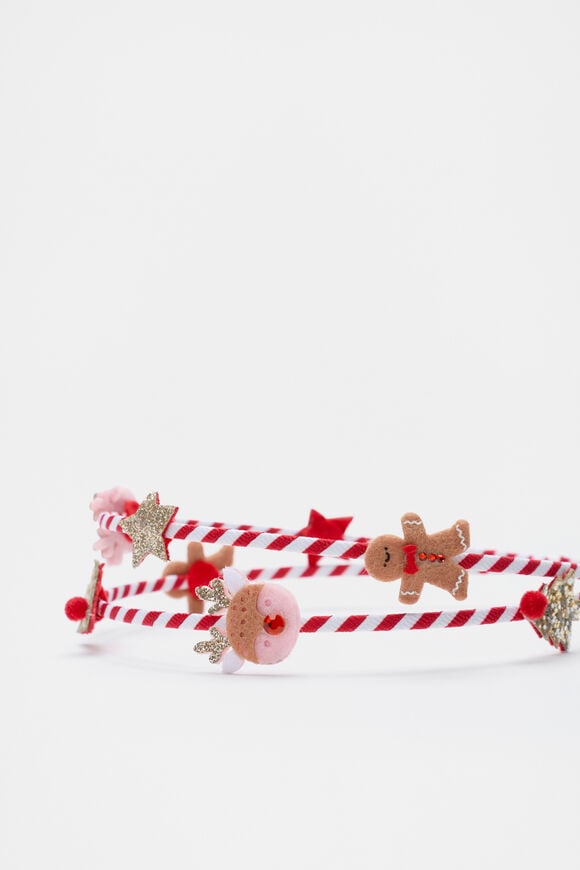 Christmas Double Headband  Multi Christmas Double Headband  Multi  hi-res