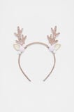 Glitter Reindeer Headband  Gold  hi-res