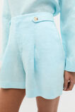 Linen Button Tab Short  Skyway  hi-res