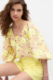 Linen Vintage Floral Scoop Neck Blouse  Vintage Floral  hi-res