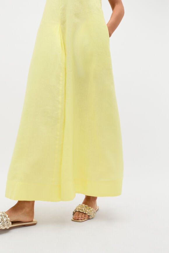 Linen Swing Maxi Dress  Lemongrass Linen Swing Maxi Dress  Lemongrass  hi-res