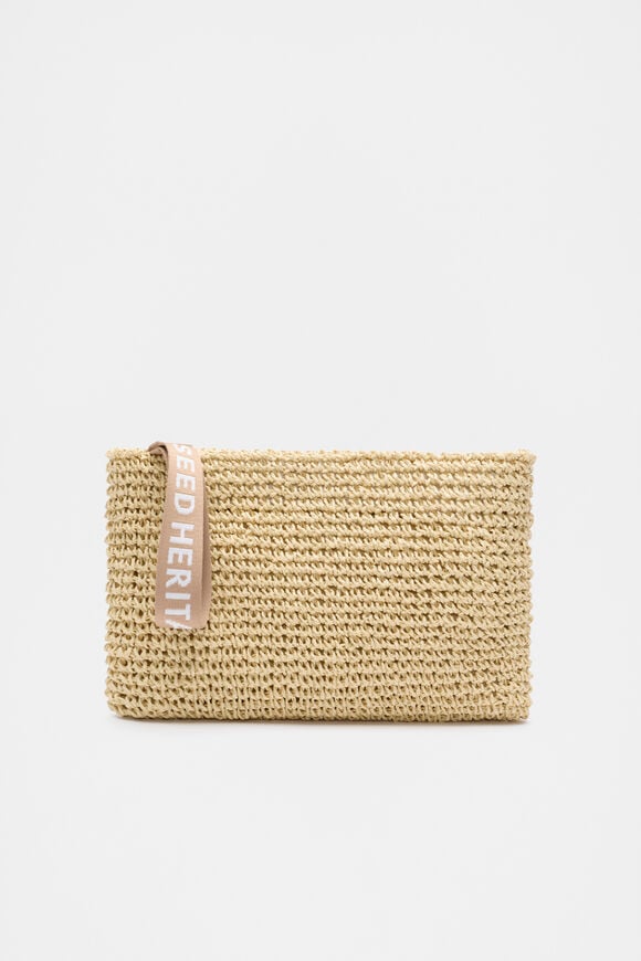 Logo Woven Pouch  Ecru Logo Woven Pouch  Ecru  hi-res