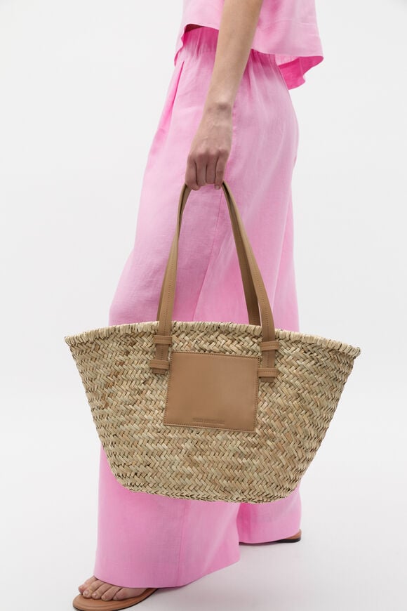 Straw Basket Bag  Caramel Straw Basket Bag  Caramel  hi-res