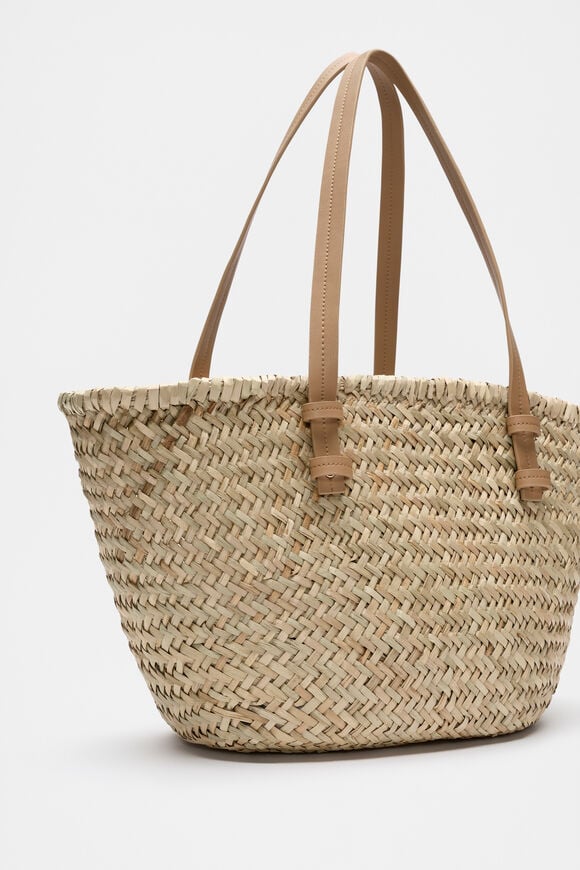Straw Basket Bag  Caramel Straw Basket Bag  Caramel  hi-res