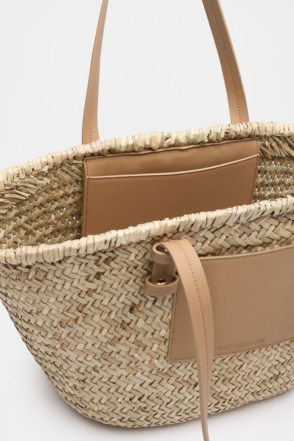 Straw Basket Bag  Caramel Straw Basket Bag  Caramel  hi-res