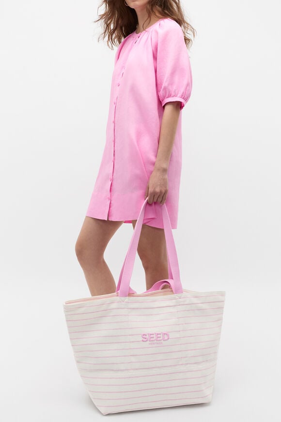 Seed Overnight Tote  Fairy Floss Stripe Seed Overnight Tote  Fairy Floss Stripe  hi-res