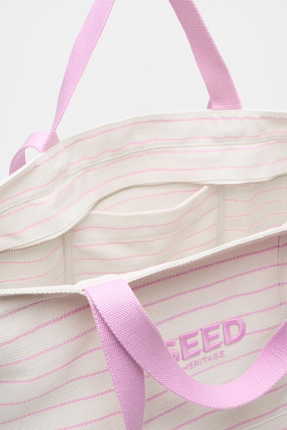 Seed Overnight Tote  Fairy Floss Stripe Seed Overnight Tote  Fairy Floss Stripe  hi-res