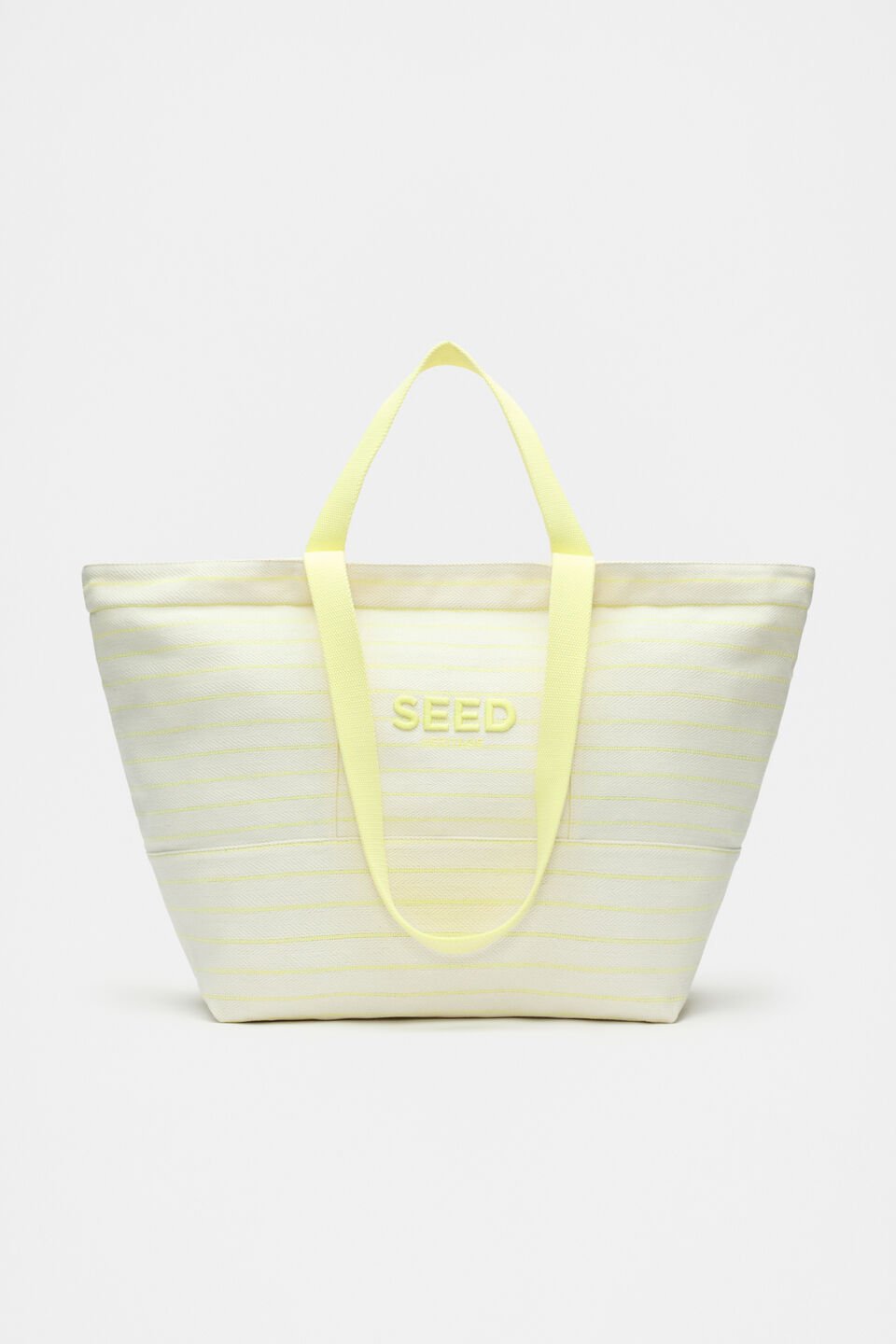 Seed Overnight Tote  Lemongrass Stripe