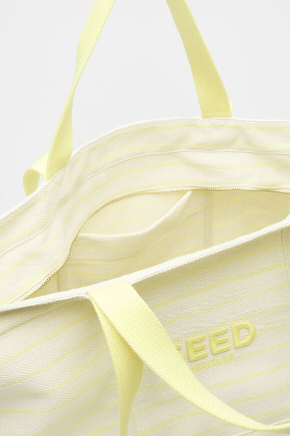 Seed Overnight Tote  Lemongrass Stripe Seed Overnight Tote  Lemongrass Stripe  hi-res