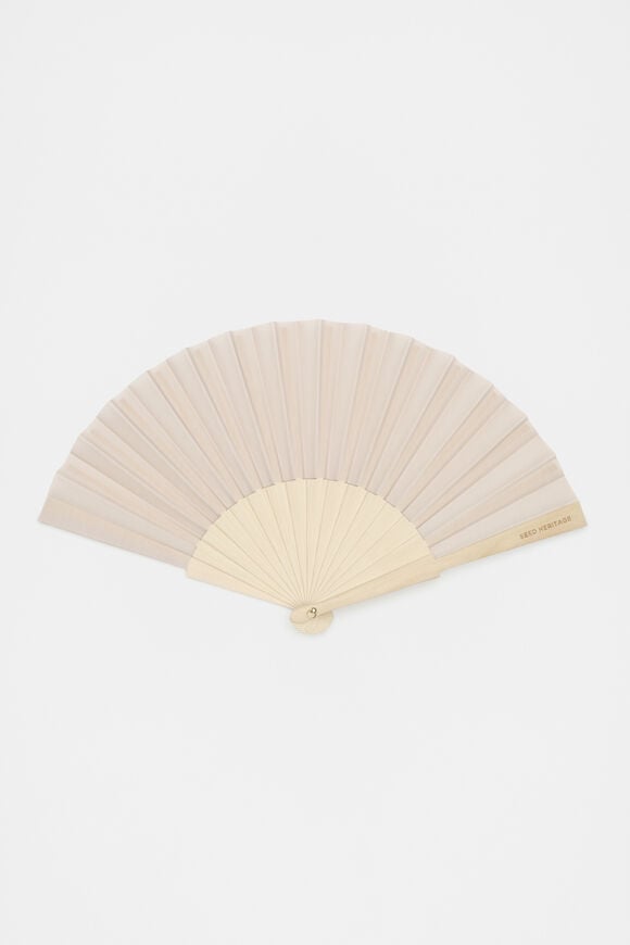 Seed Hand Fan  Ecru Seed Hand Fan  Ecru  hi-res