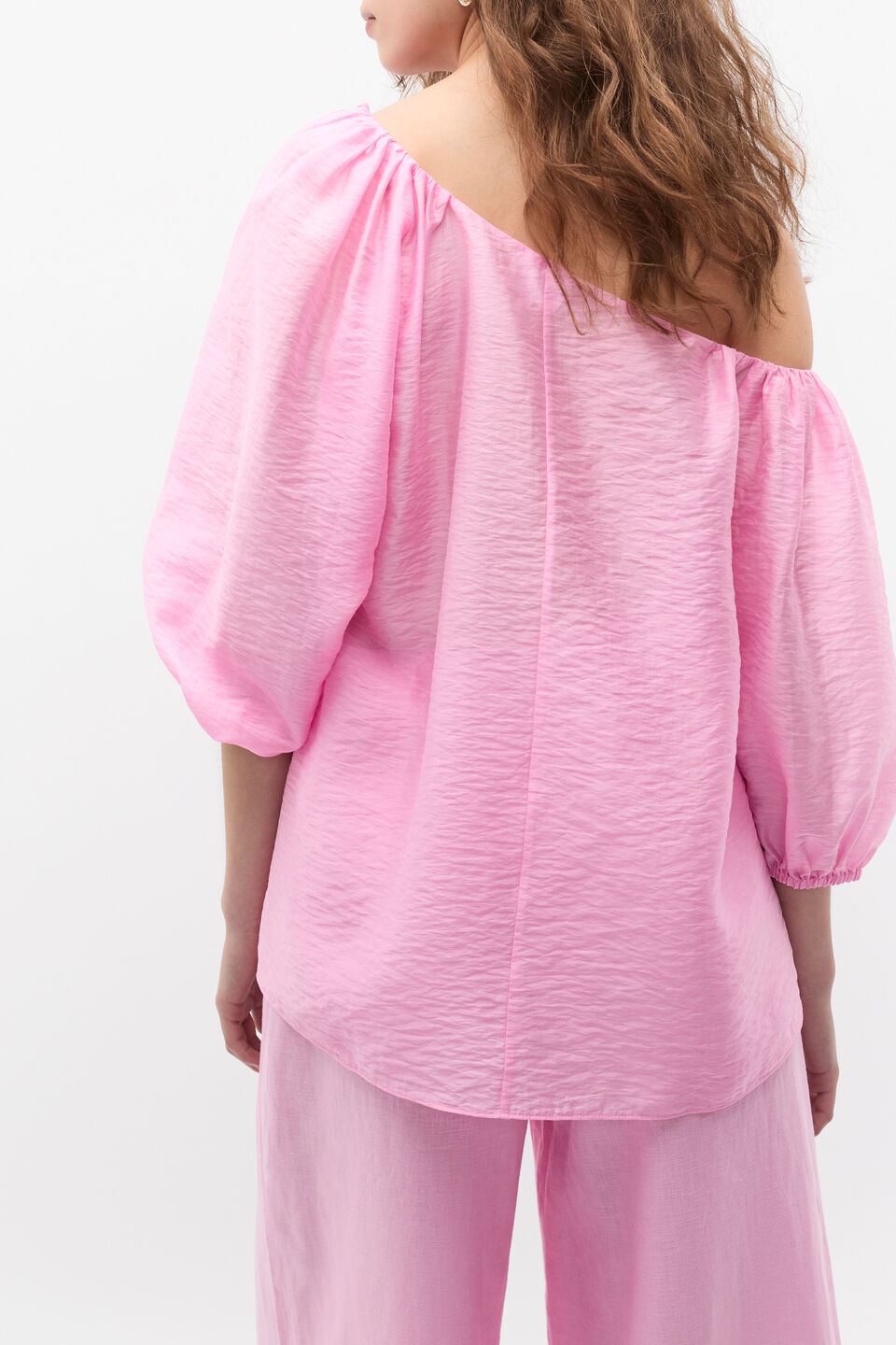 Asymmetric Blouson Top  Fairy Floss