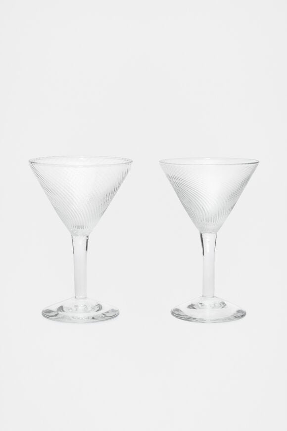 Selene Martini Glass Set of 2  Clear Selene Martini Glass Set of 2  Clear  hi-res