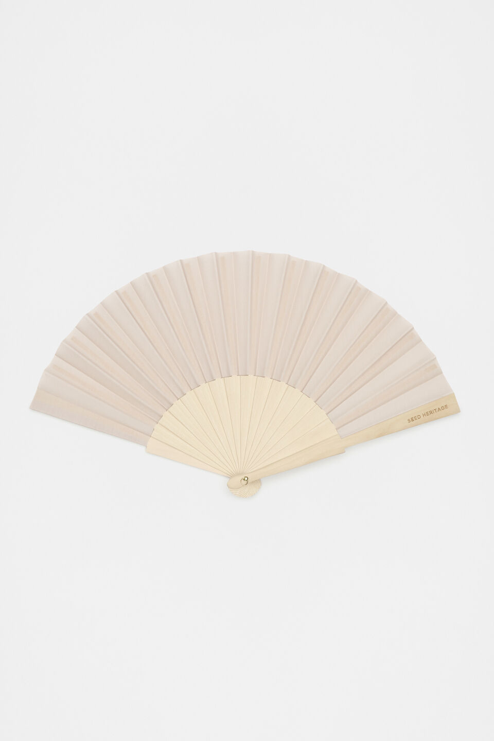 Seed Hand Fan  Ecru