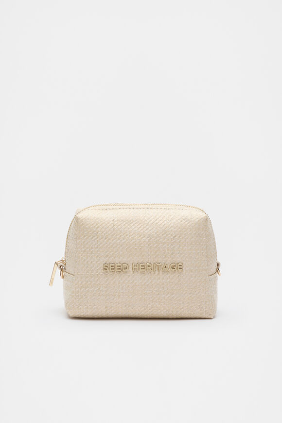 Logo Cosmetic Bag Small  Natural Logo Cosmetic Bag Small  Natural  hi-res