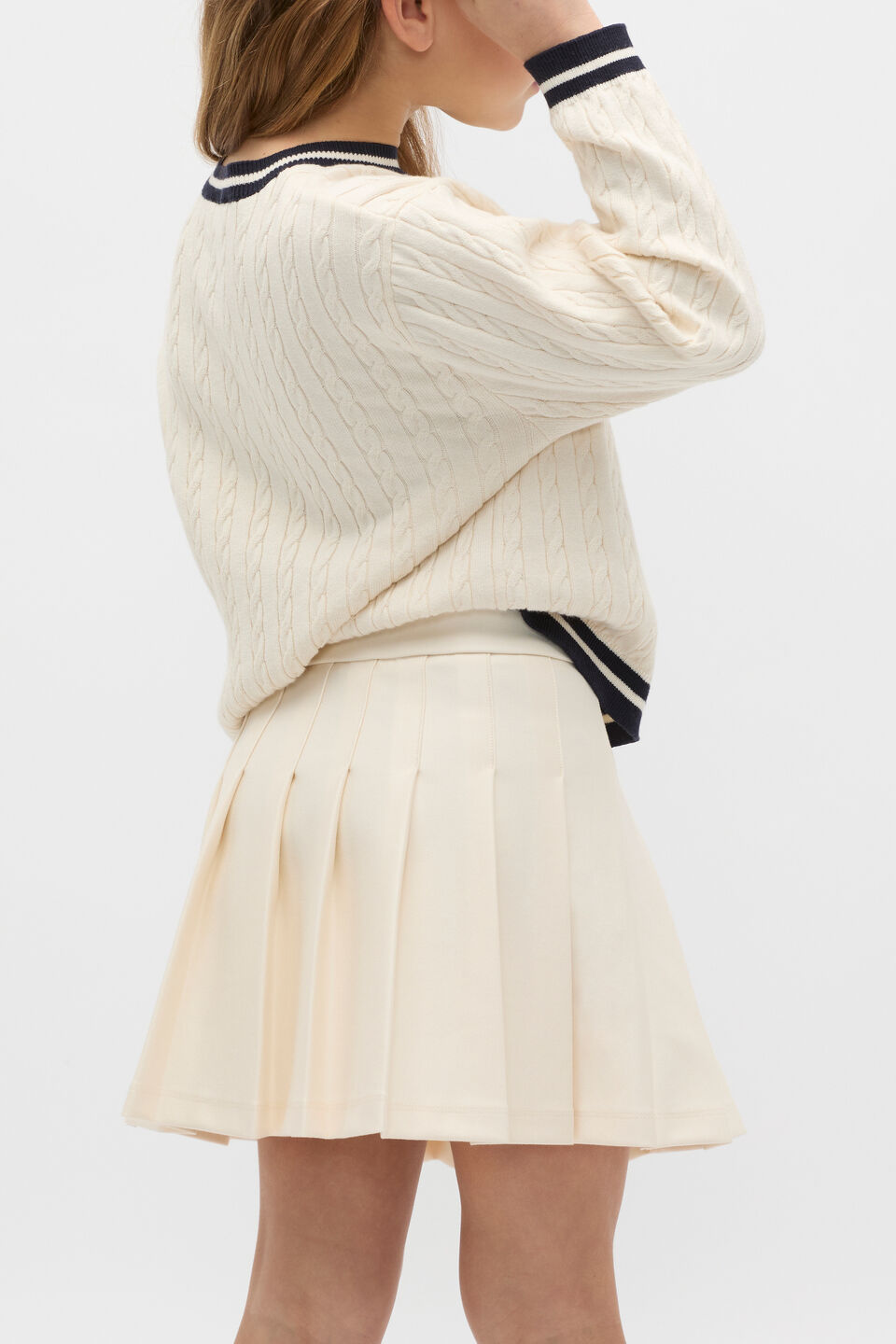 Pleat Skirt  Coconut Cream