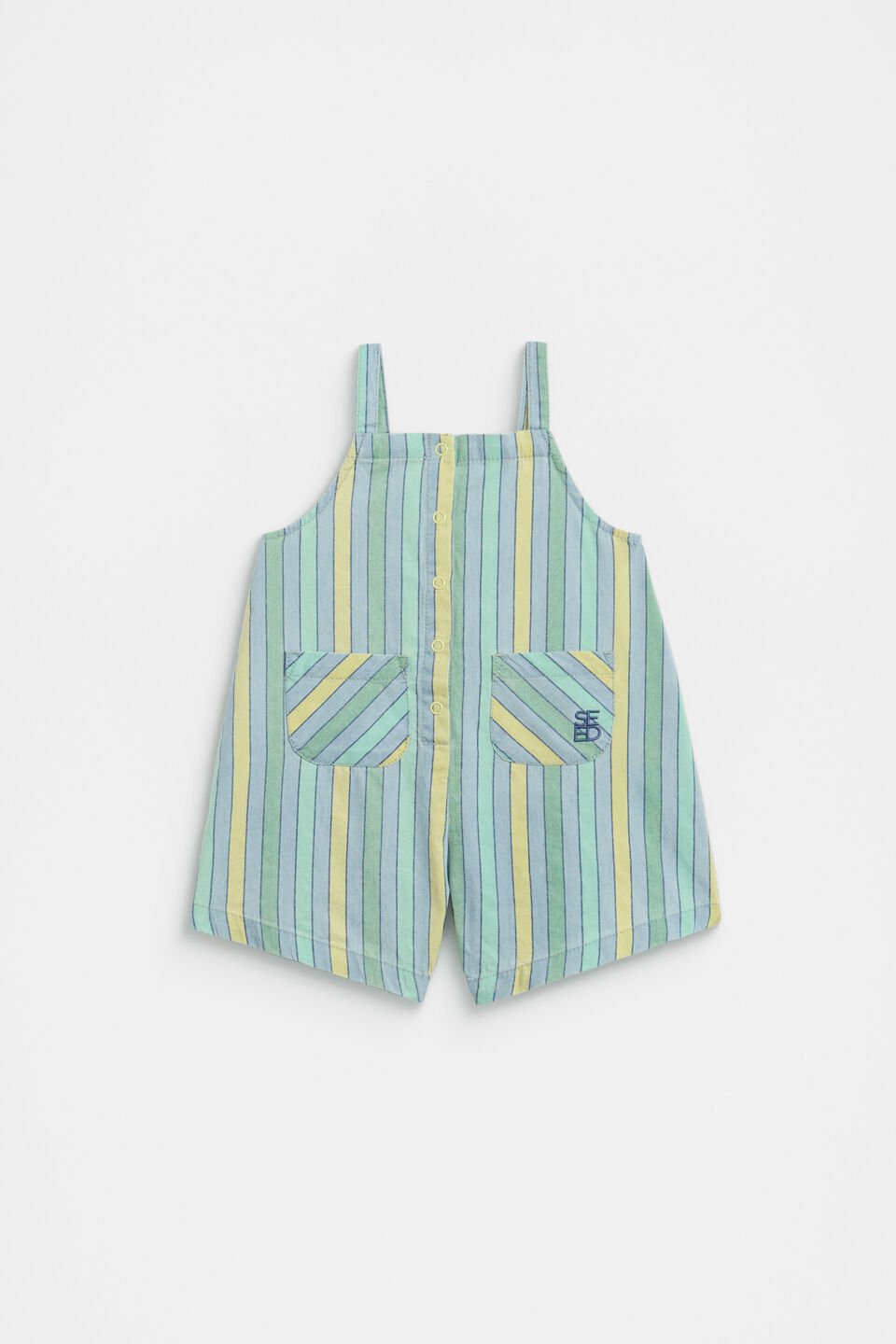 Chambray Stripe Overall  Multi