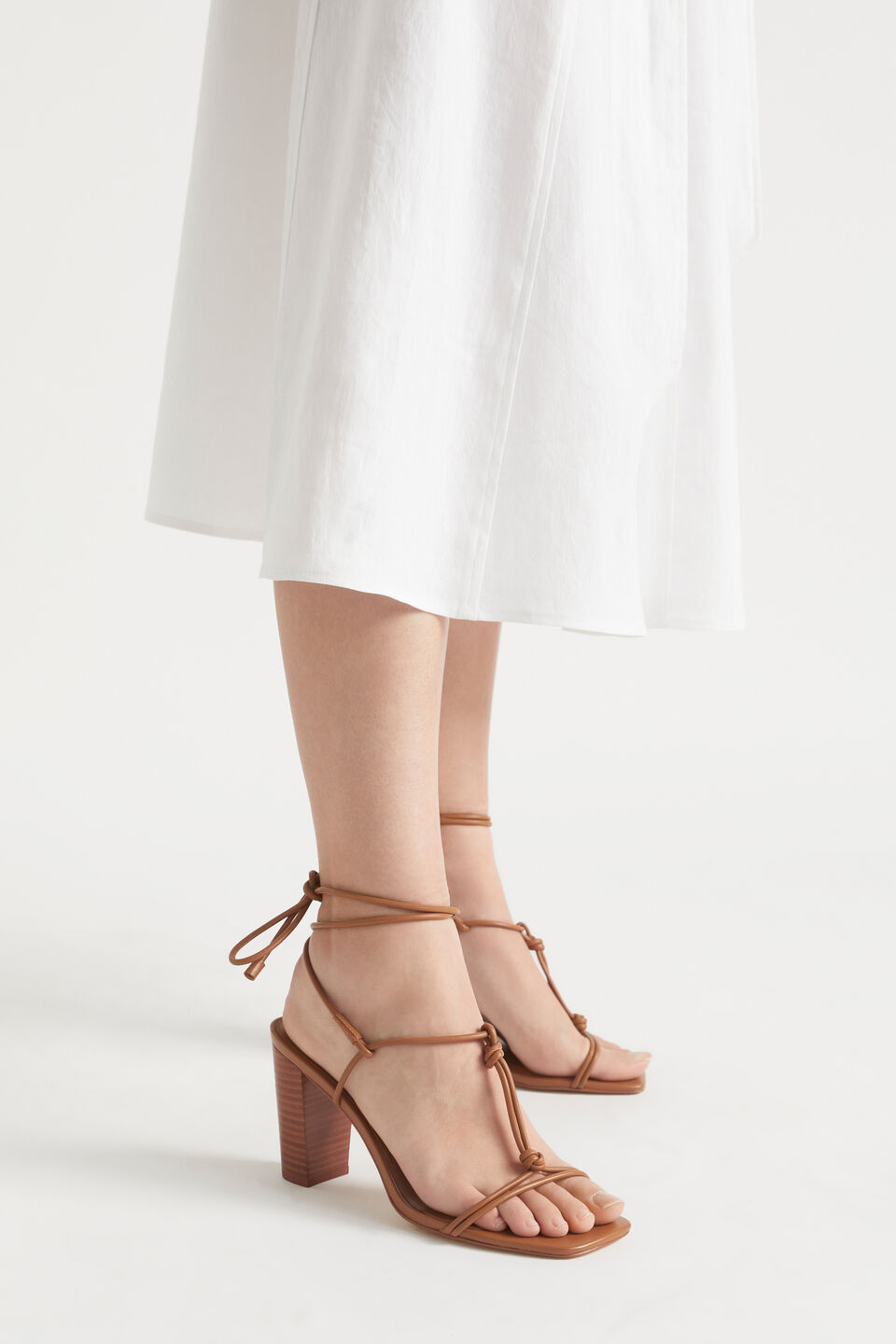 Taryn Knot Heel  Deep Tan